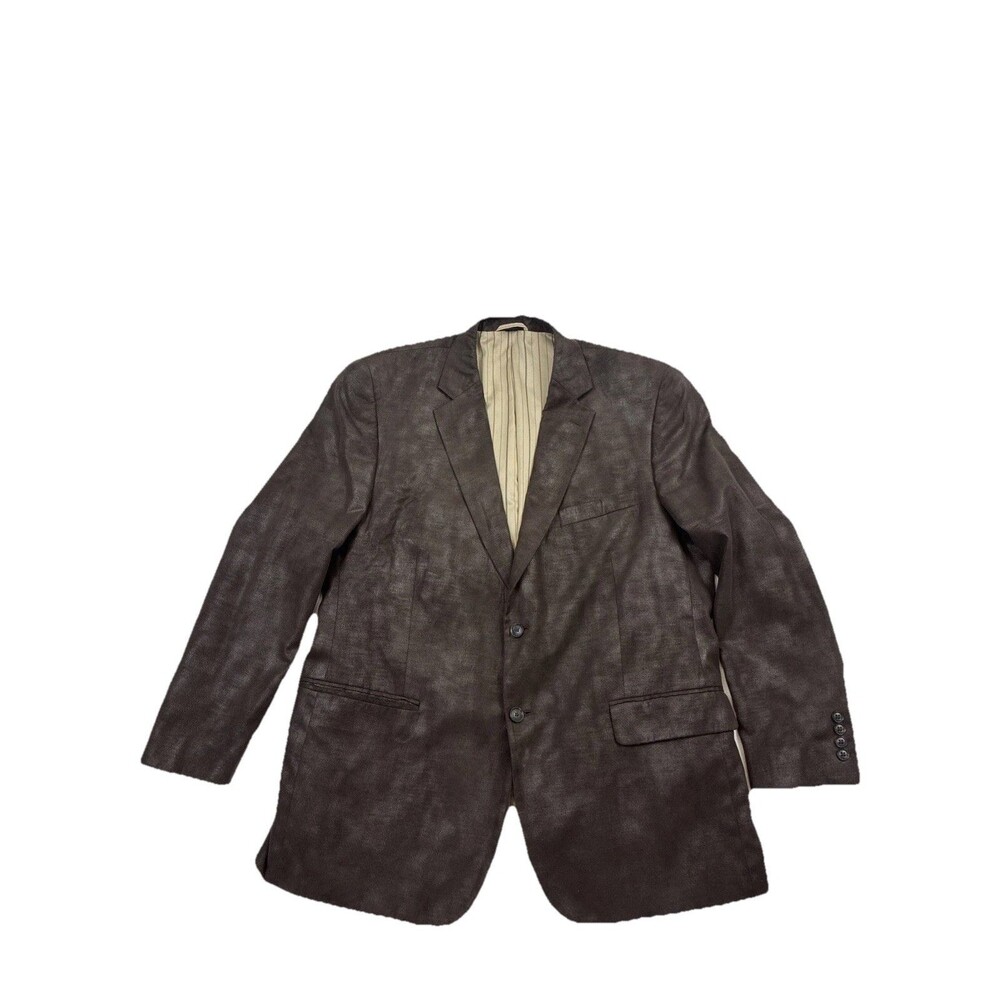 Haspel Mens Brown Blazer Connor 46R 2 Button  Front